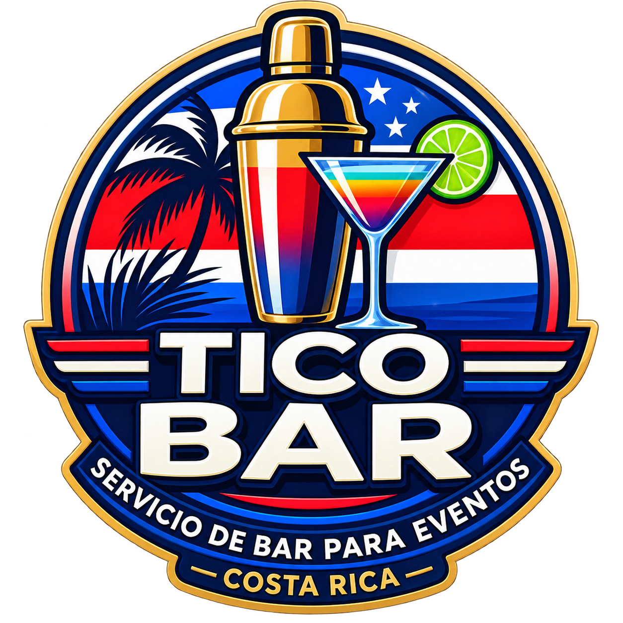 Logo de Tico Bar, servicio de bar para eventos en Costa Rica